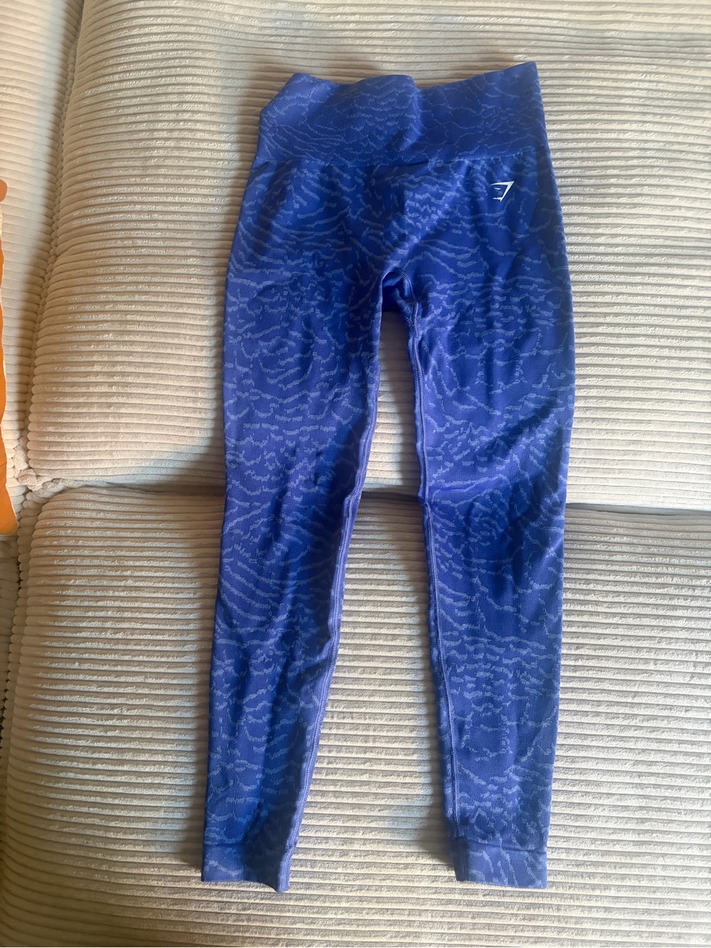 Gymshark Deep Blue Textured Seamless Leggings like new